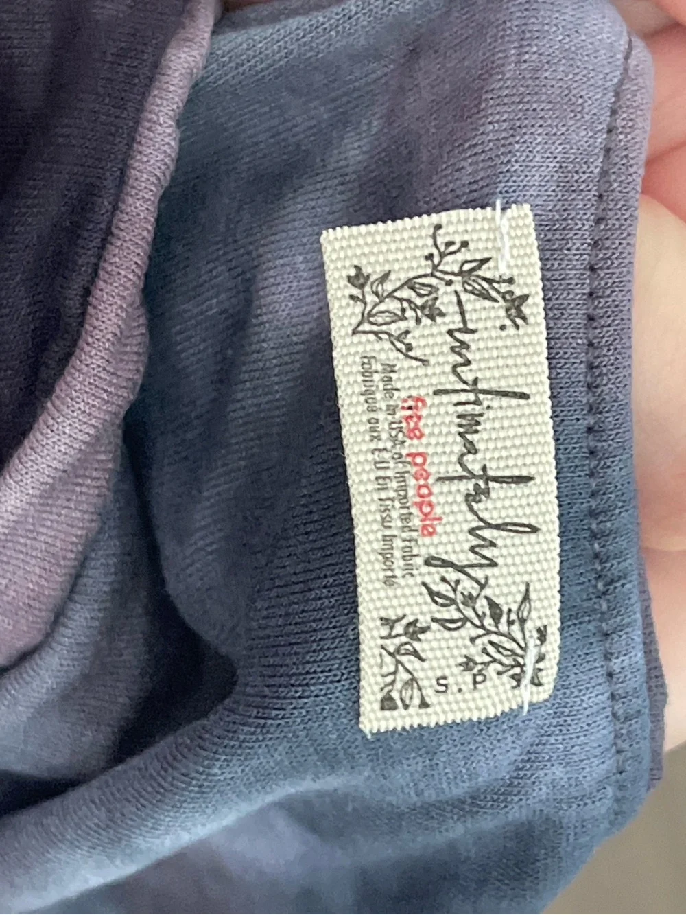 Intimately Free People Gray Purple Tie Dye Tube Top Cropped Womens Size Small